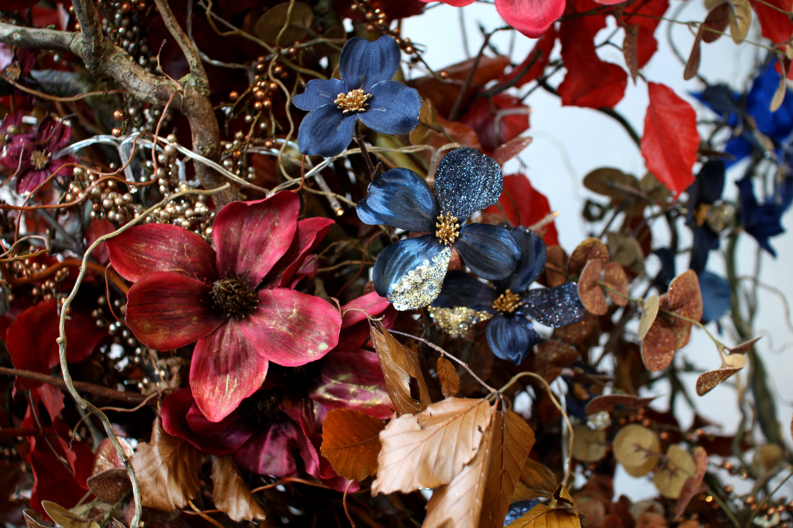 autumn flowers decoration close up